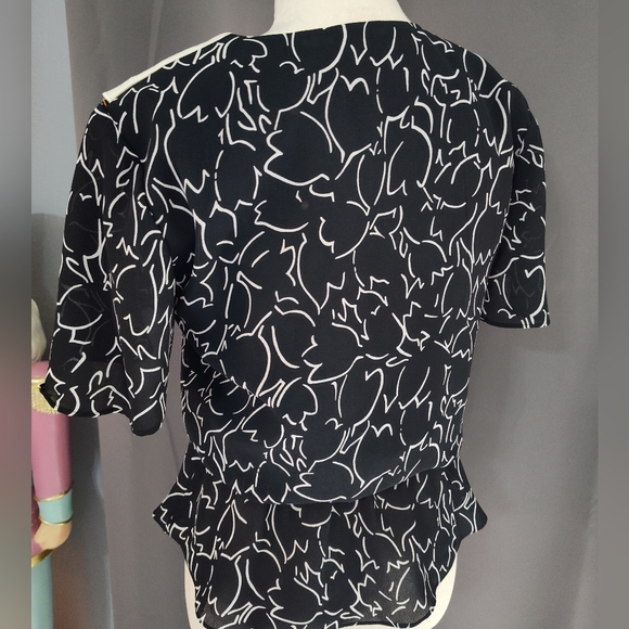 Liz petites vintage collar blouse size small - Picture 4 of 6